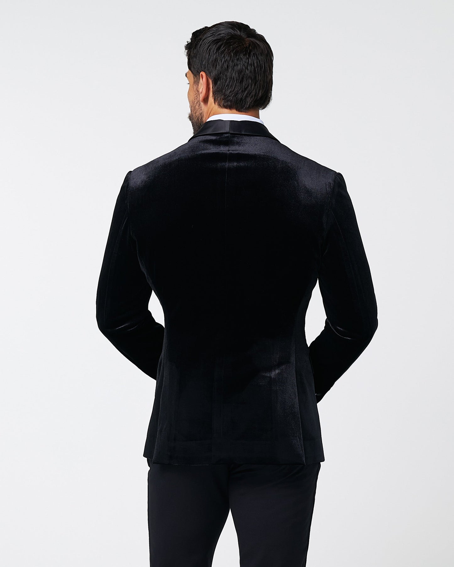 State & Liberty Athletic Fit Stretch Tuxedo Jacket - Black Velvet