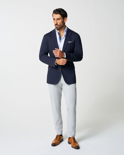 State & Liberty Athletic Fit Stretch Blazer - Navy