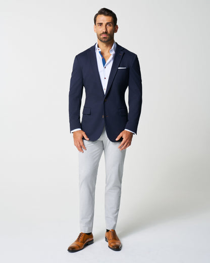 State & Liberty Athletic Fit Stretch Blazer - Navy
