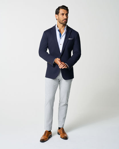 State & Liberty Athletic Fit Stretch Blazer - Navy