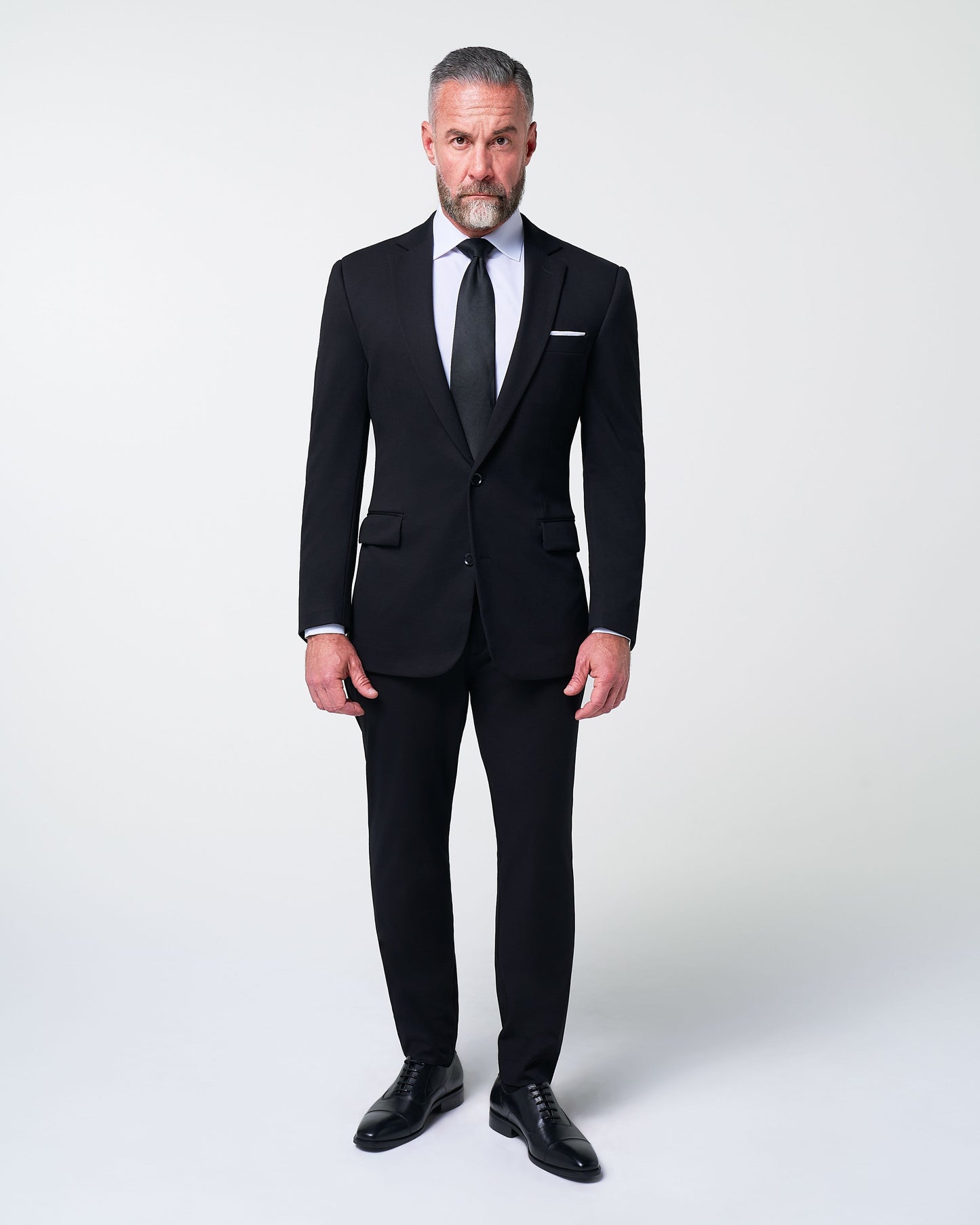 State & Liberty Athletic Fit Stretch Blazer - Black