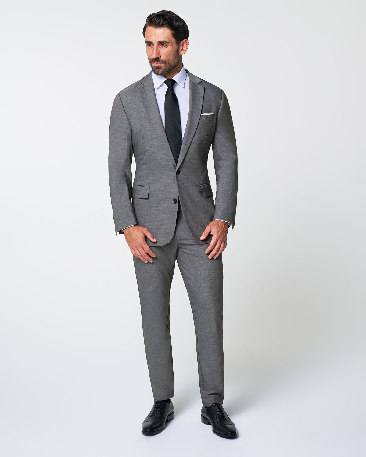 State & Liberty Athletic Fit Stretch Blazer - Heathered Grey