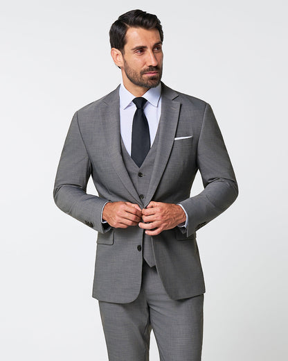 State & Liberty Athletic Fit Stretch Blazer - Heathered Grey