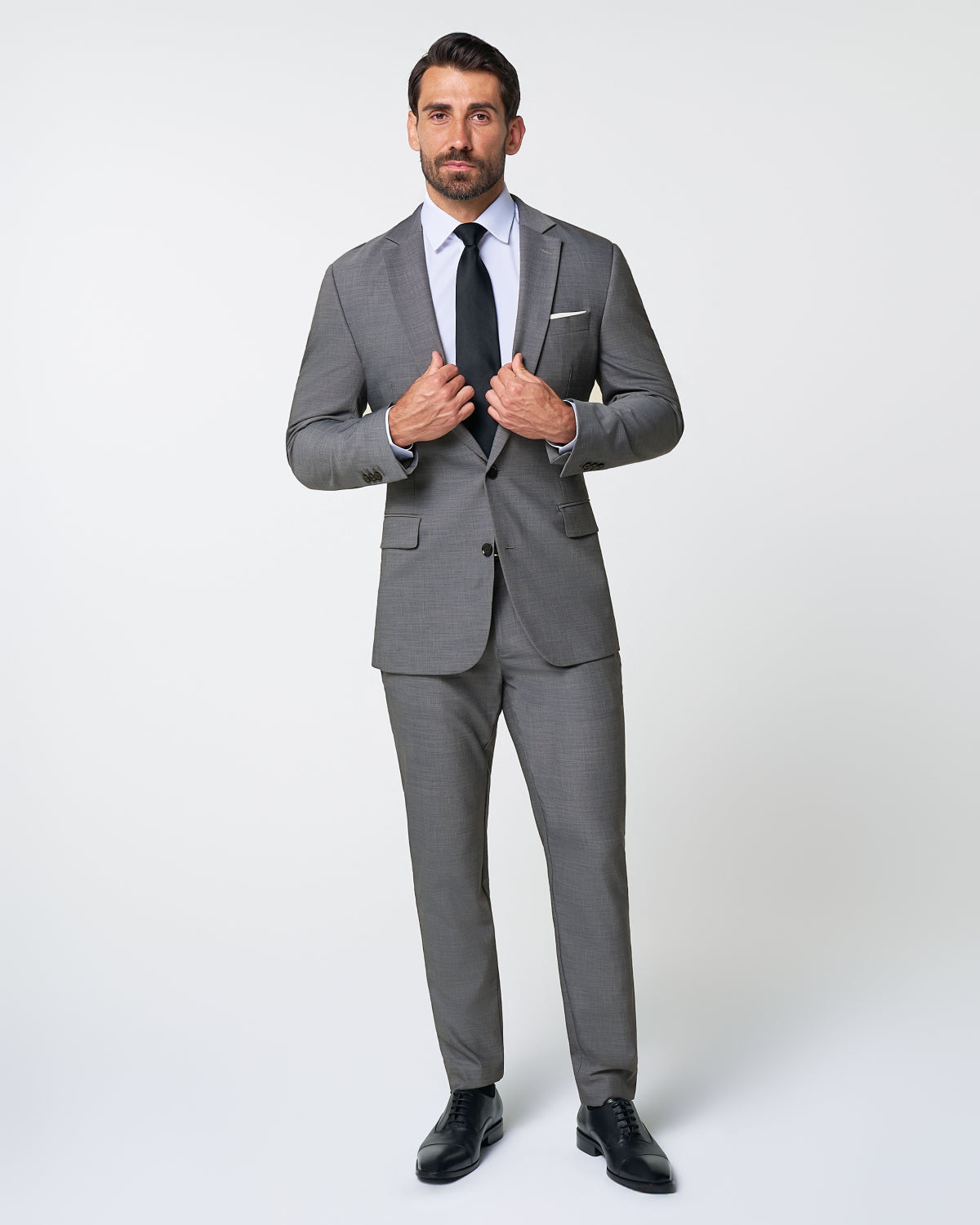 State & Liberty Athletic Fit Stretch Blazer - Heathered Grey