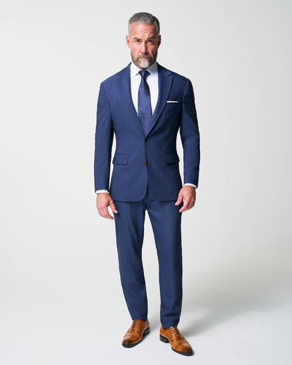 State & Liberty Athletic Fit Stretch Blazer - Heathered Navy