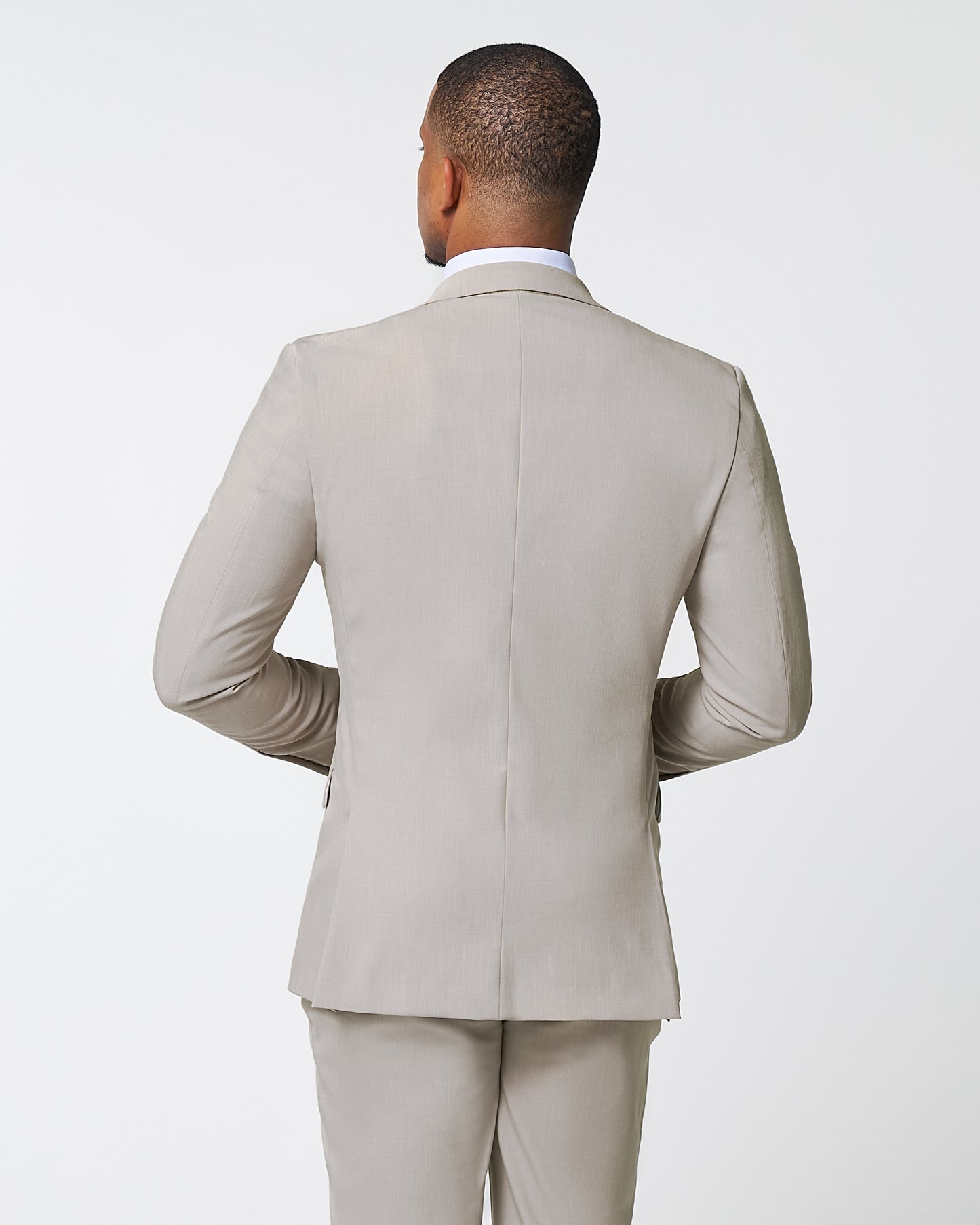 State & Liberty Athletic Fit Stretch Blazer - Heathered Stone