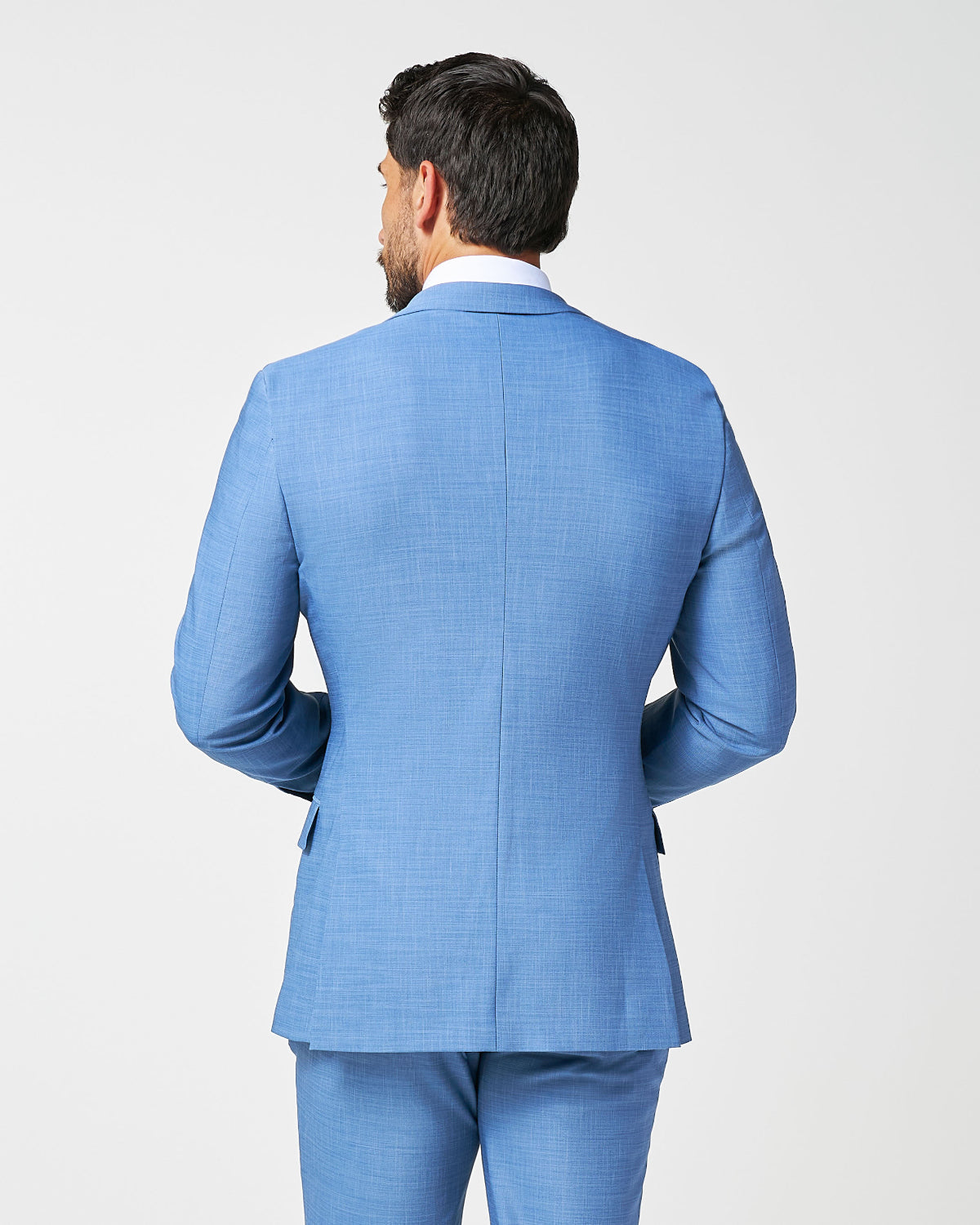 State & Liberty Athletic Fit Stretch Blazer - Heathered Light Blue