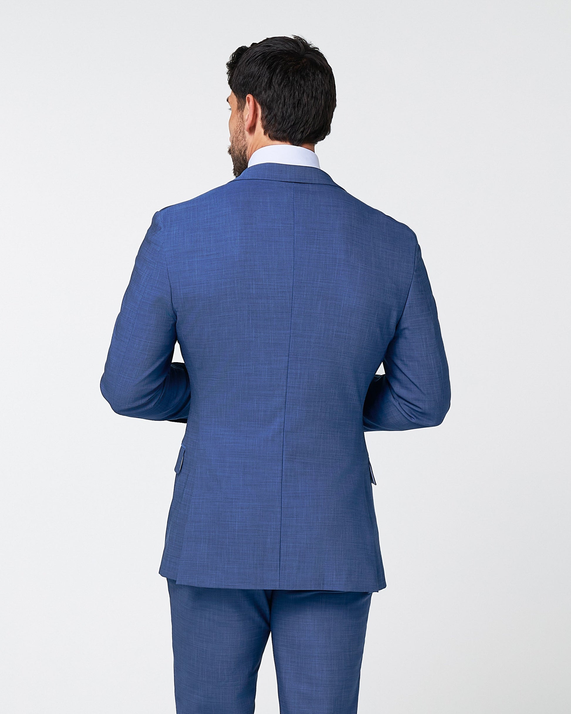 State & Liberty Athletic Fit Stretch Blazer - Heathered Blue