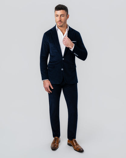 State & Liberty Unstructured Corduroy Blazer - Dark Navy