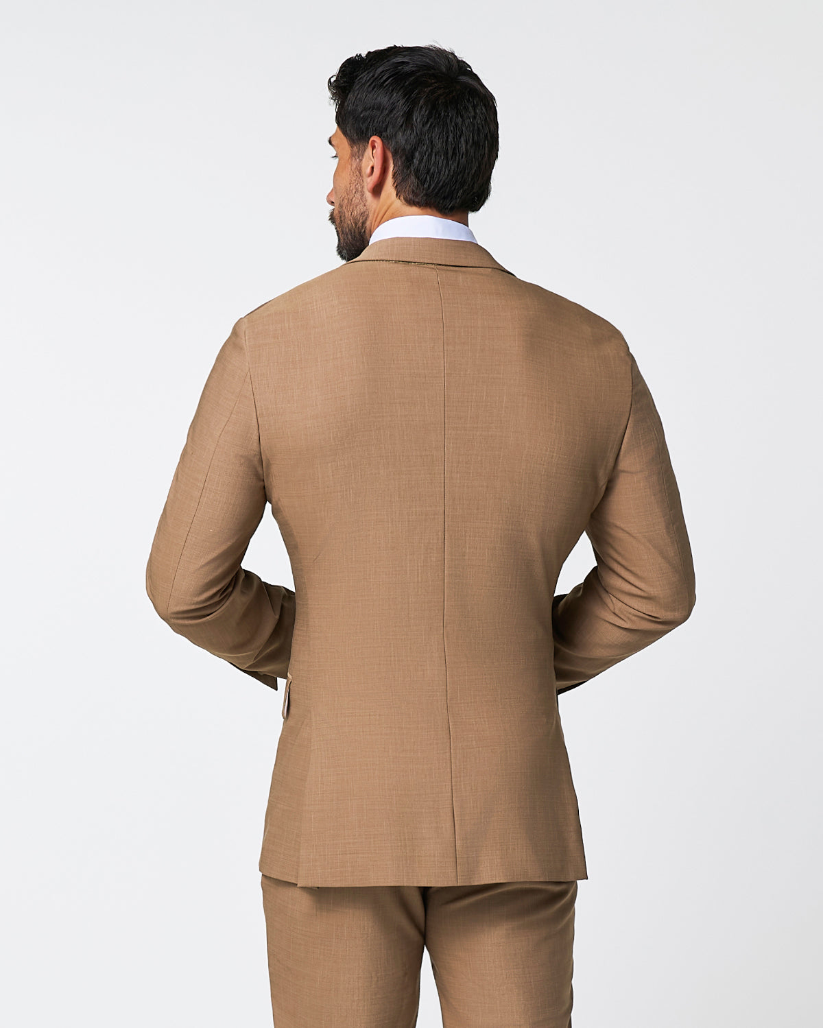 State & Liberty Athletic Fit Stretch Blazer - Heathered Cappuccino