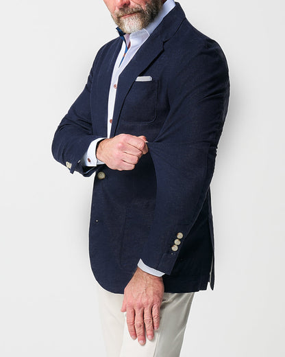 State & Liberty Unstructured Linen Blazer - Navy