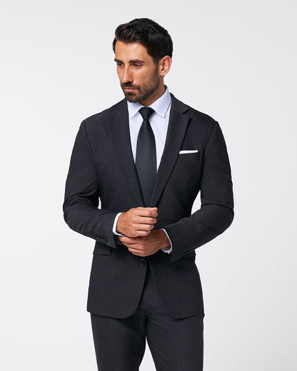 State & Liberty Athletic Fit Stretch Blazer - Heathered Charcoal