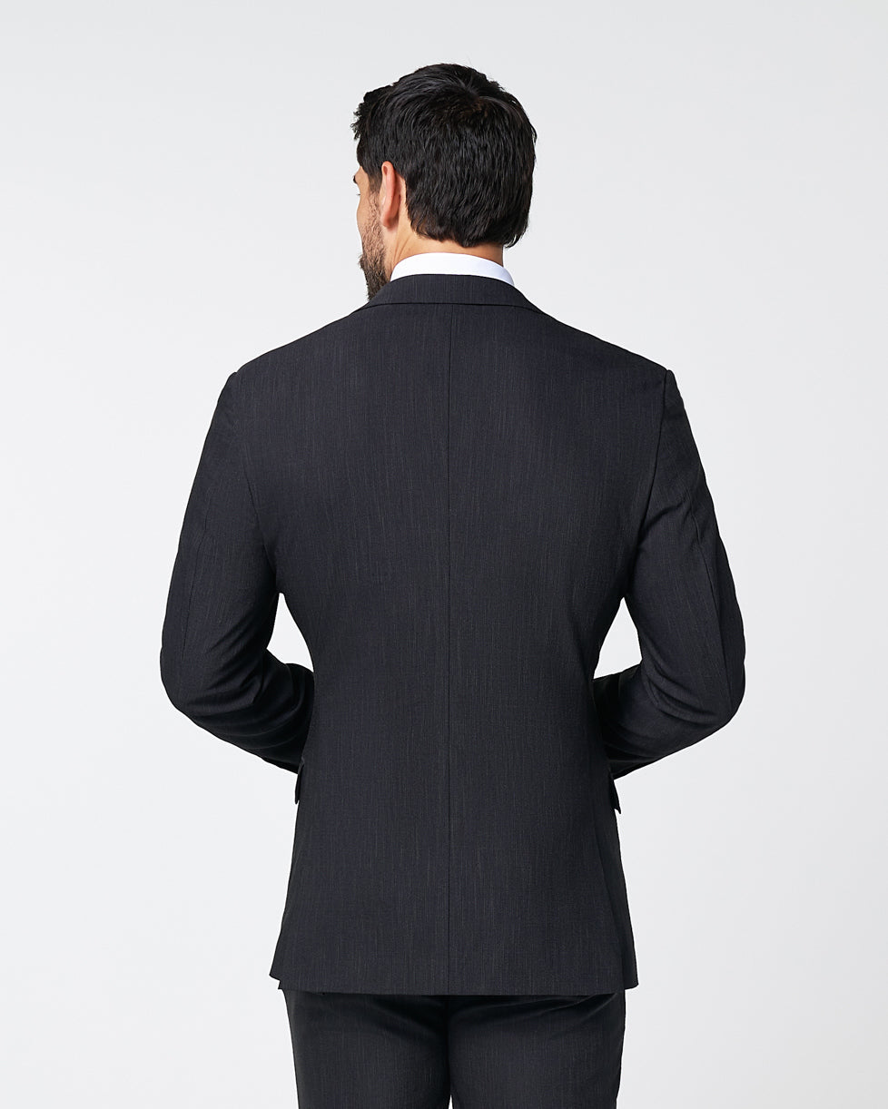 State & Liberty Athletic Fit Stretch Blazer - Heathered Charcoal