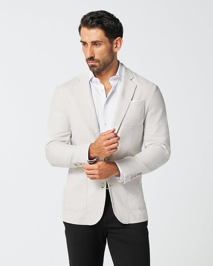 State & Liberty Unstructured Linen Blazer - Cream