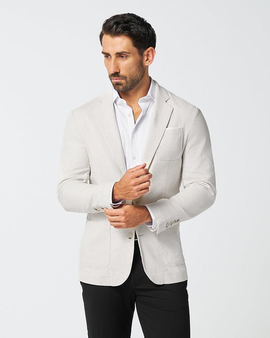 State & Liberty Unstructured Linen Blazer - Cream