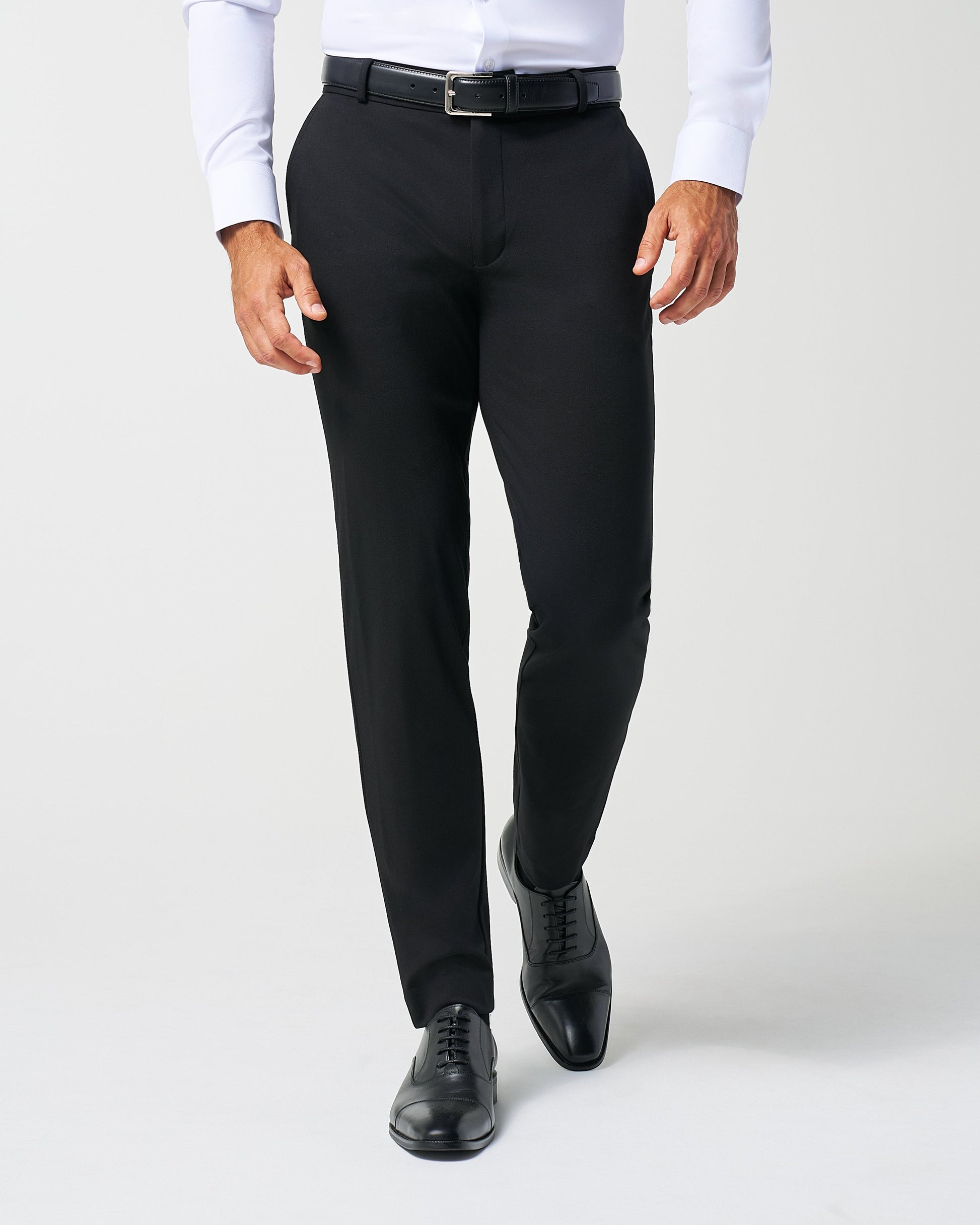 State & Liberty Athletic Fit Stretch Suit Pants - Black
