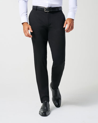State & Liberty Athletic Fit Stretch Suit Pants - Black