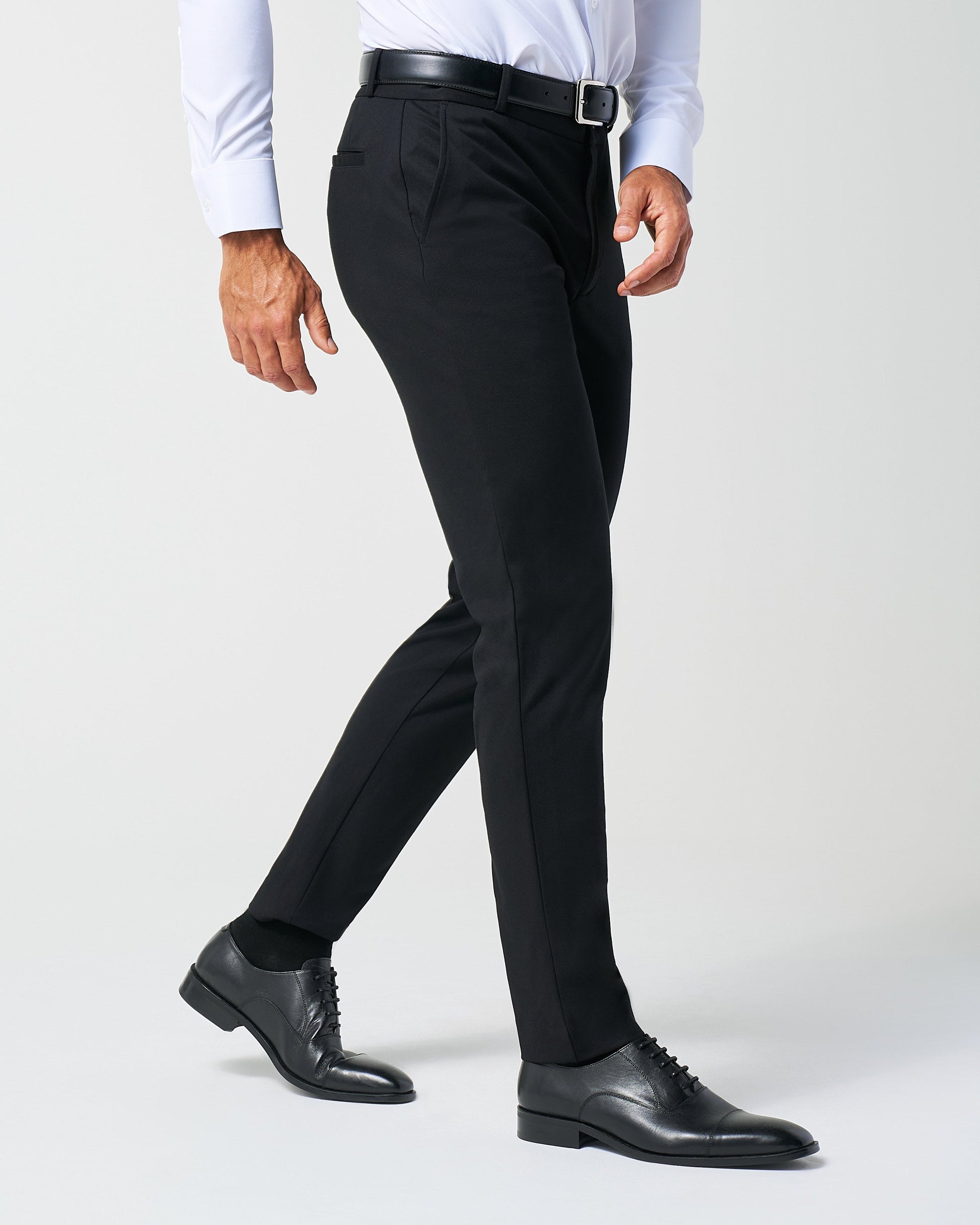 State & Liberty Athletic Fit Stretch Suit Pants - Black
