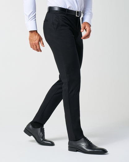 State & Liberty Athletic Fit Stretch Suit Pants - Black