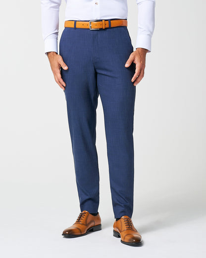 State & Liberty Athletic Fit Stretch Suit Pants - Heathered Navy