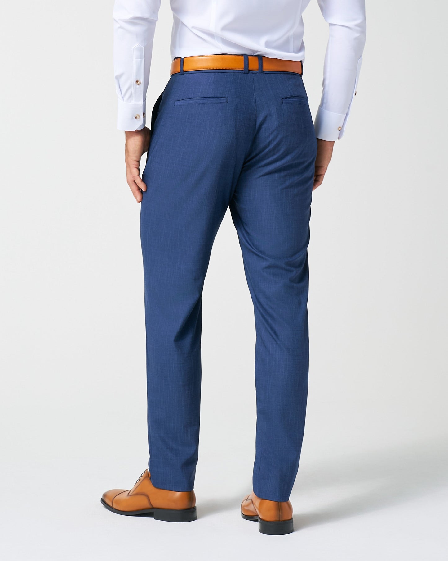State & Liberty Athletic Fit Stretch Suit Pants - Heathered Navy