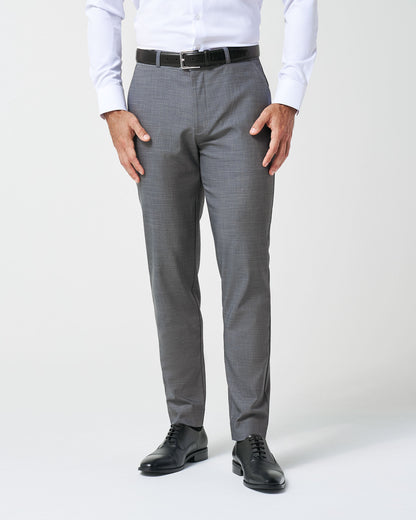 State & Liberty Athletic Fit Stretch Suit Pants - Heathered Grey