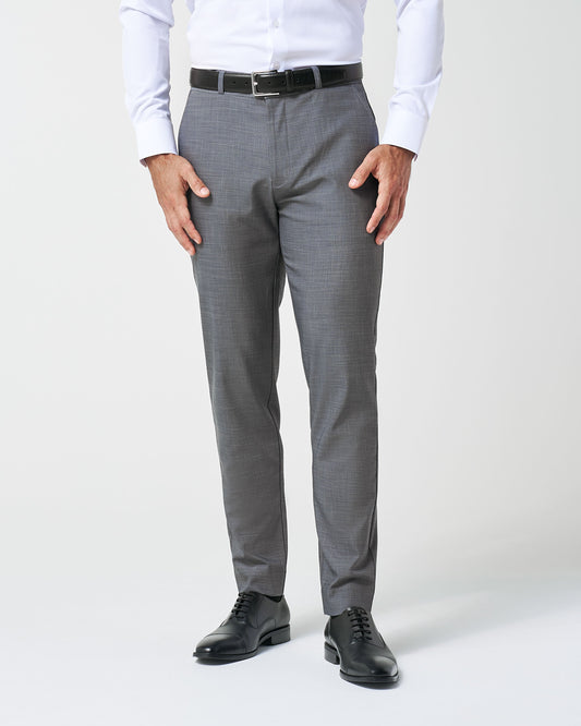 State & Liberty Athletic Fit Stretch Suit Pants - Heathered Grey