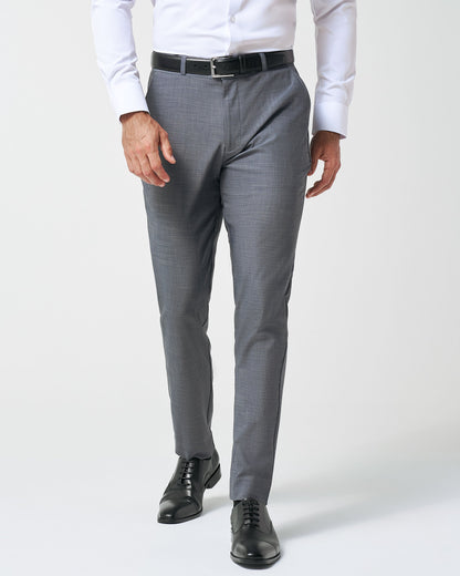State & Liberty Athletic Fit Stretch Suit Pants - Heathered Grey