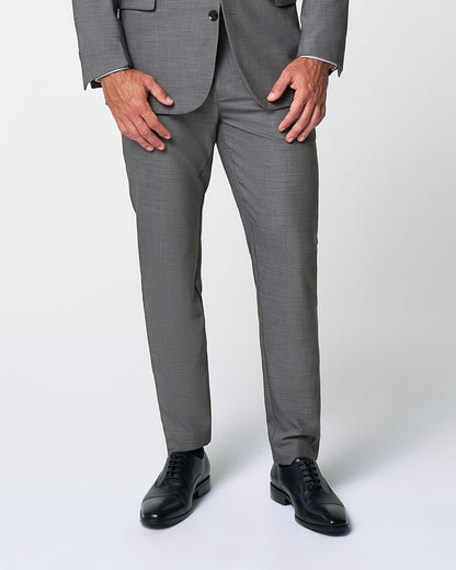 State & Liberty Athletic Fit Stretch Suit Pants - Heathered Grey