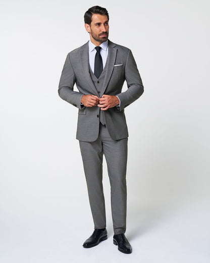 State & Liberty Athletic Fit Stretch Suit Pants - Heathered Grey