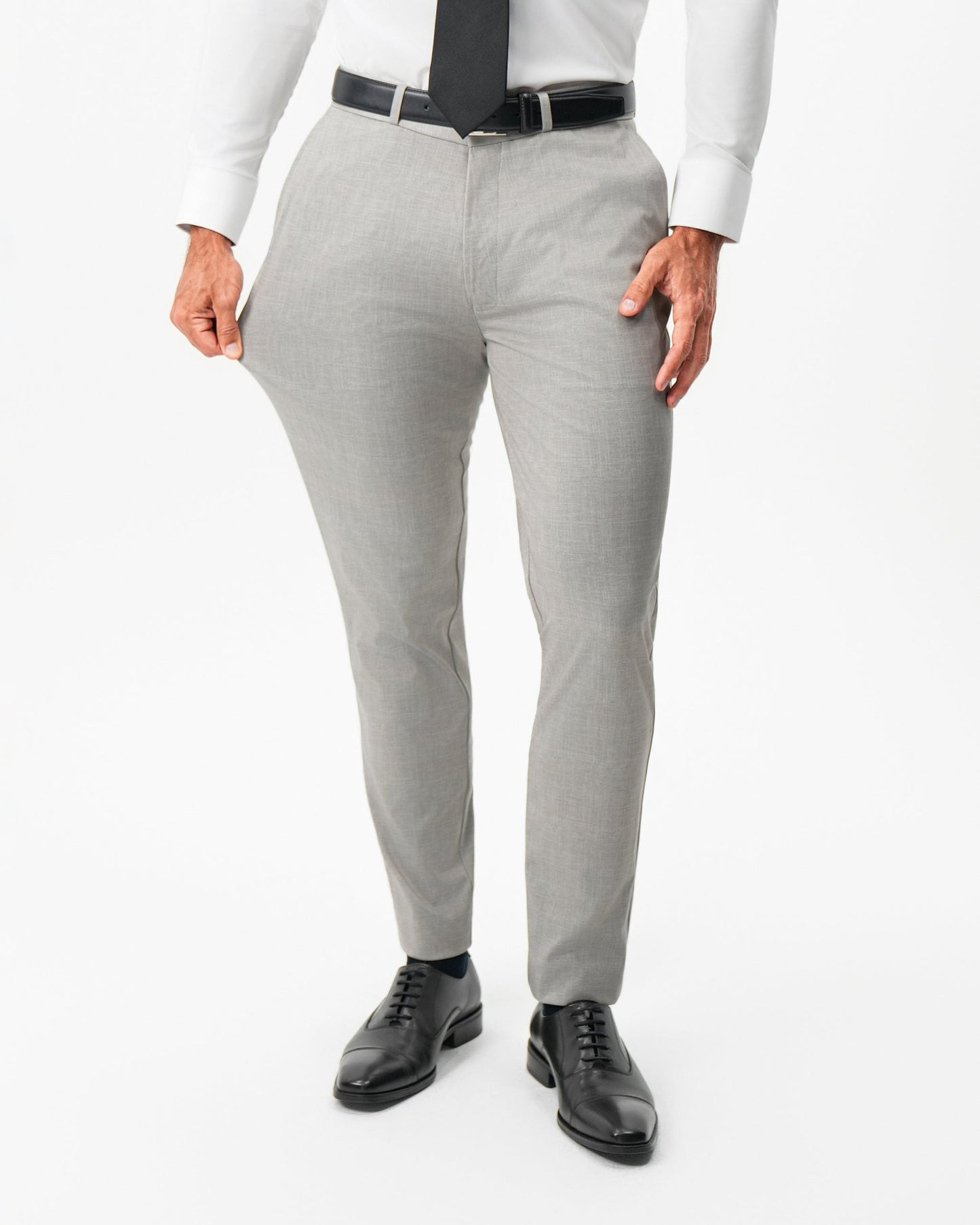 State & Liberty Athletic Fit Stretch Pants - Stone Crosshatch