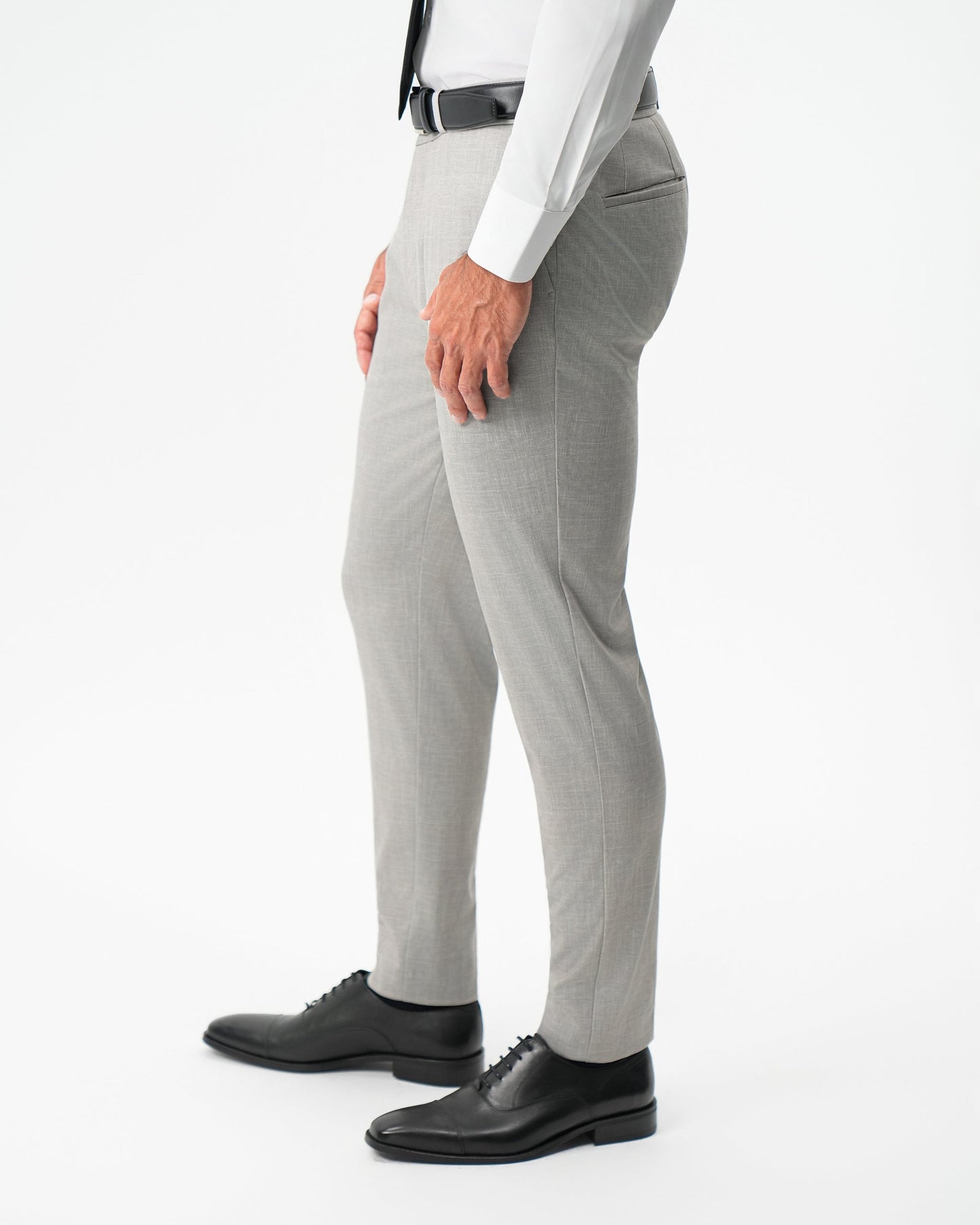 State & Liberty Athletic Fit Stretch Pants - Stone Crosshatch