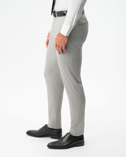 State & Liberty Athletic Fit Stretch Pants - Stone Crosshatch