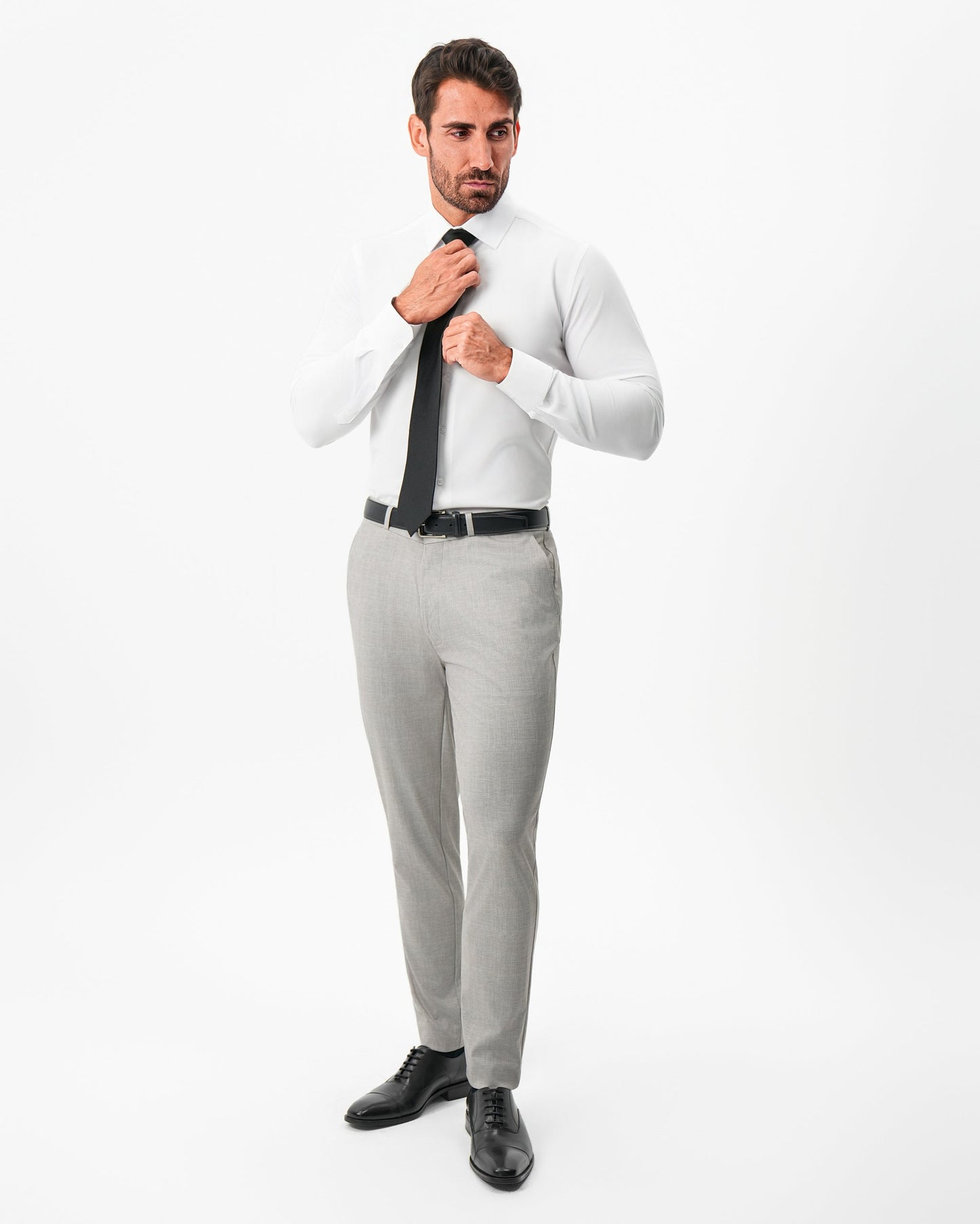 State & Liberty Athletic Fit Stretch Pants - Stone Crosshatch