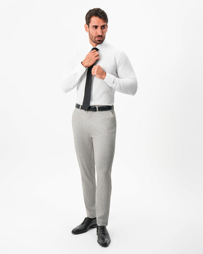 State & Liberty Athletic Fit Stretch Pants - Stone Crosshatch