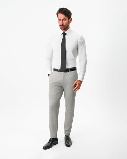 State & Liberty Athletic Fit Stretch Pants - Stone Crosshatch