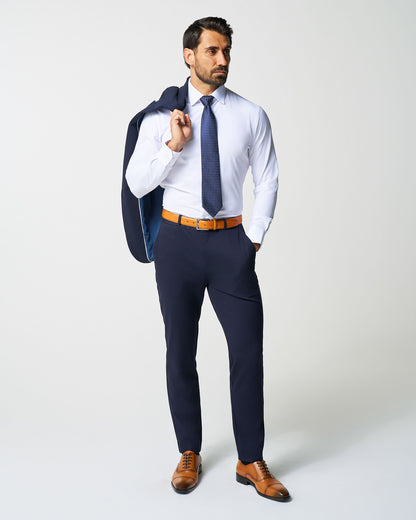 State & Liberty Athletic Fit Stretch Suit Pants - Navy