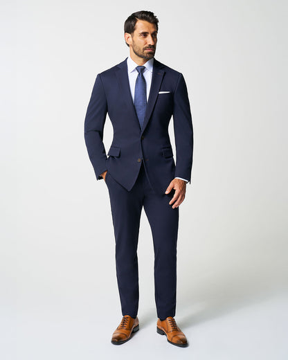 State & Liberty Athletic Fit Stretch Suit Pants - Navy