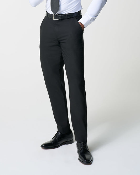 State & Liberty Athletic Fit Stretch Suit Pants - Heathered Black