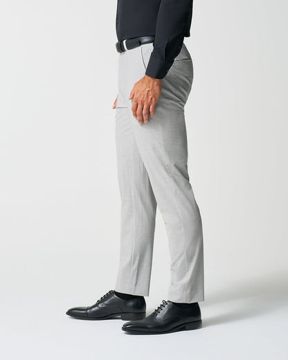 State & Liberty Athletic Fit Suit Pants - Lightweight Heathered Light Grey