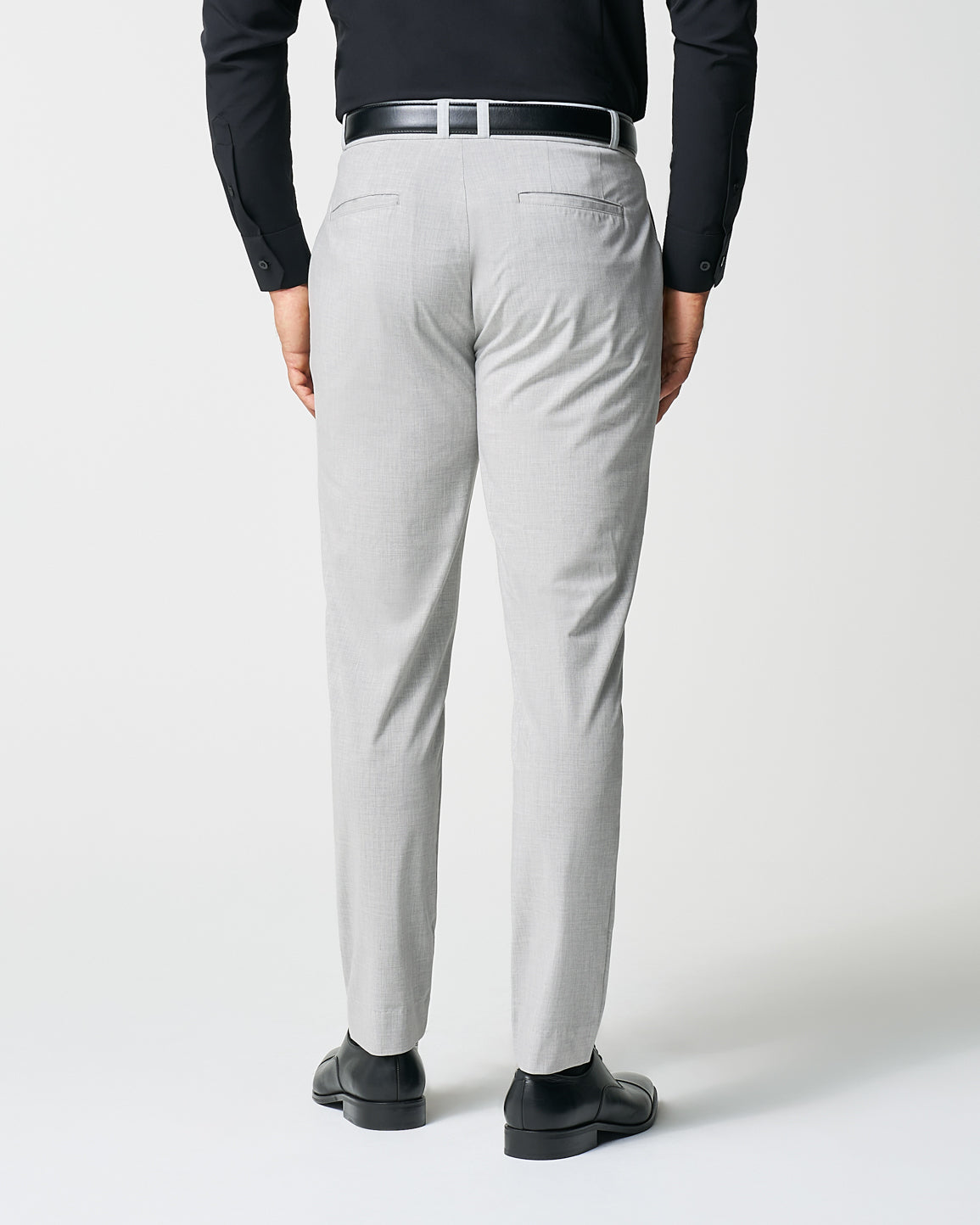 State & Liberty Athletic Fit Suit Pants - Lightweight Heathered Light Grey