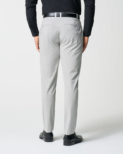 State & Liberty Athletic Fit Suit Pants - Lightweight Heathered Light Grey
