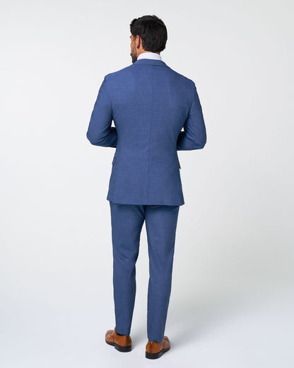 State & Liberty Athletic Fit Stretch Suit Pants - Heathered Blue