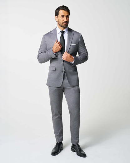 State & Liberty Athletic Fit Stretch Suit Pants - Shadow Grey Plaid
