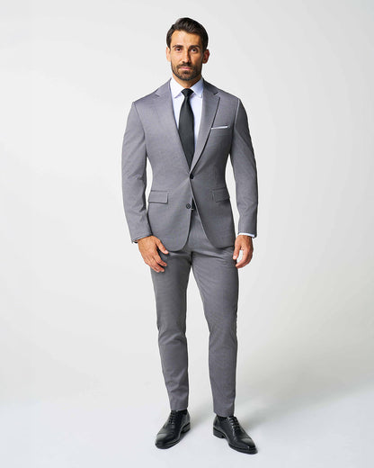 State & Liberty Athletic Fit Stretch Suit Pants - Shadow Grey Plaid