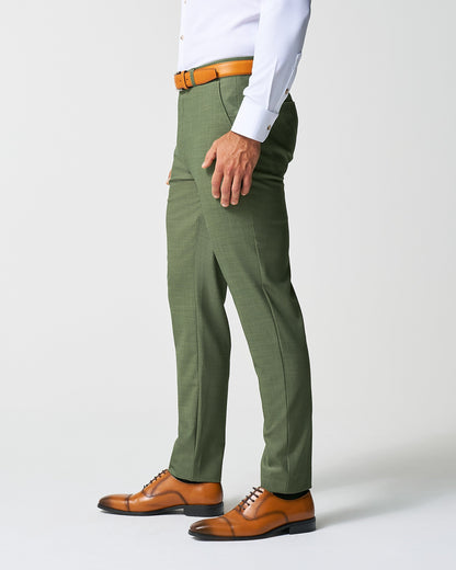 State & Liberty Athletic Fit Stretch Pants - Heathered Forest Green