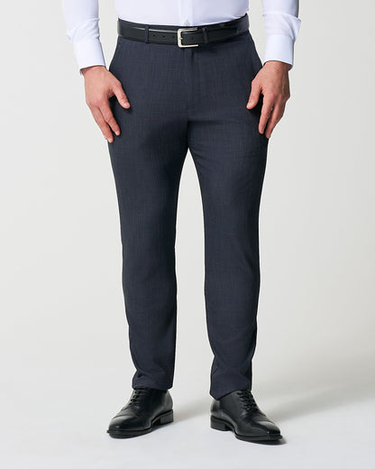 State & Liberty Athletic Fit Stretch Suit Pants - Heathered Midnight Navy