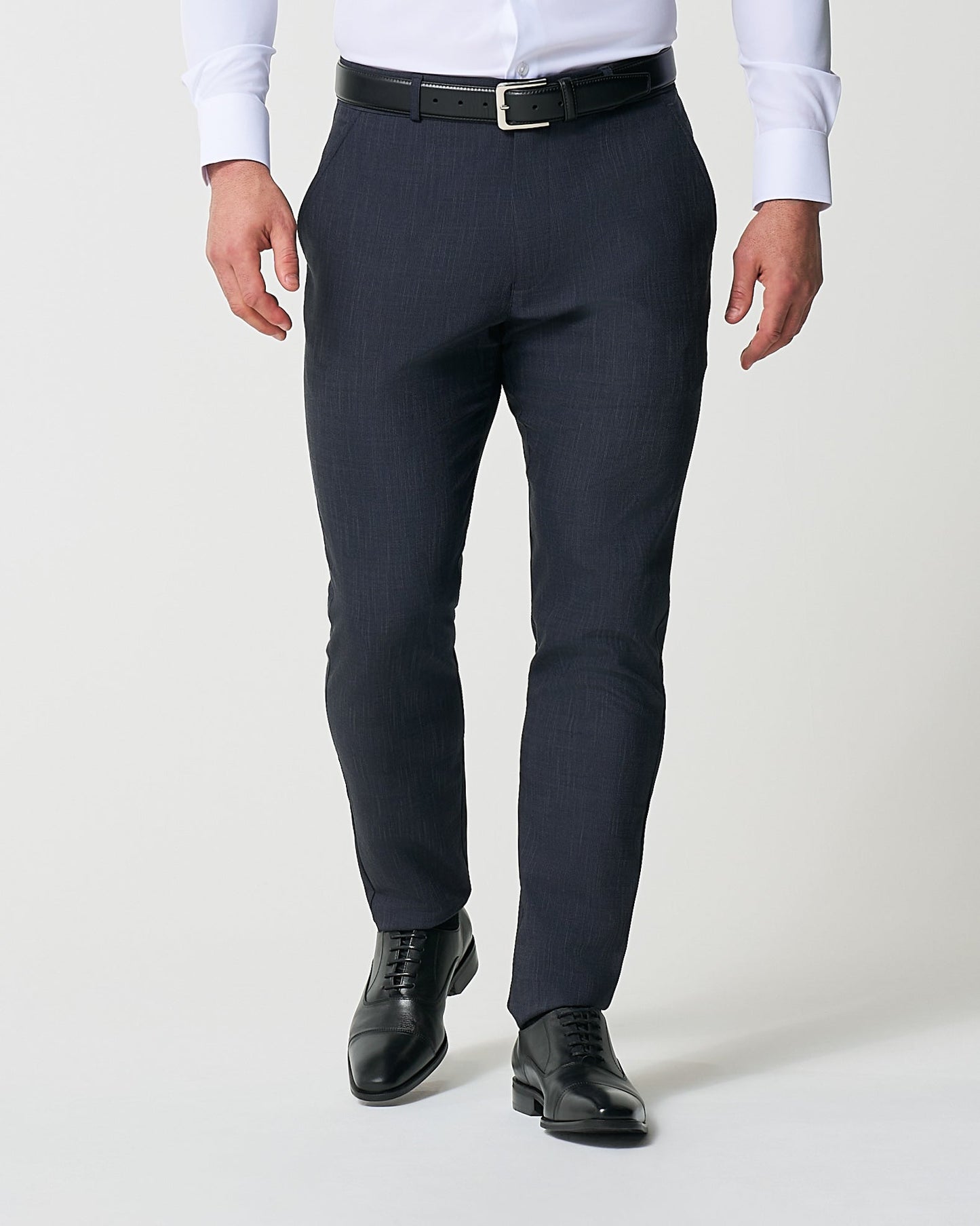 State & Liberty Athletic Fit Stretch Suit Pants - Heathered Midnight Navy