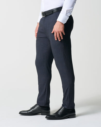 State & Liberty Athletic Fit Stretch Suit Pants - Heathered Midnight Navy