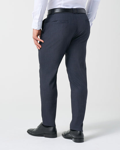 State & Liberty Athletic Fit Stretch Suit Pants - Heathered Midnight Navy